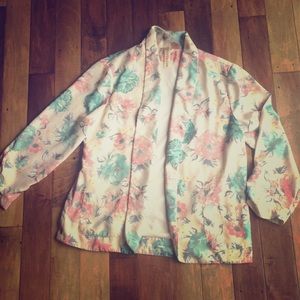 Floral print blazer